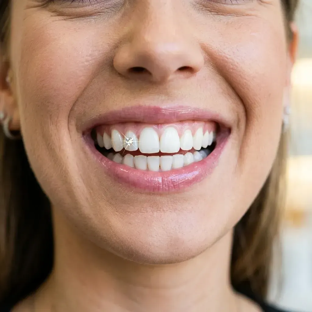 Tooth gem crystal sparkling on white teeth in Viman Nagar Pune